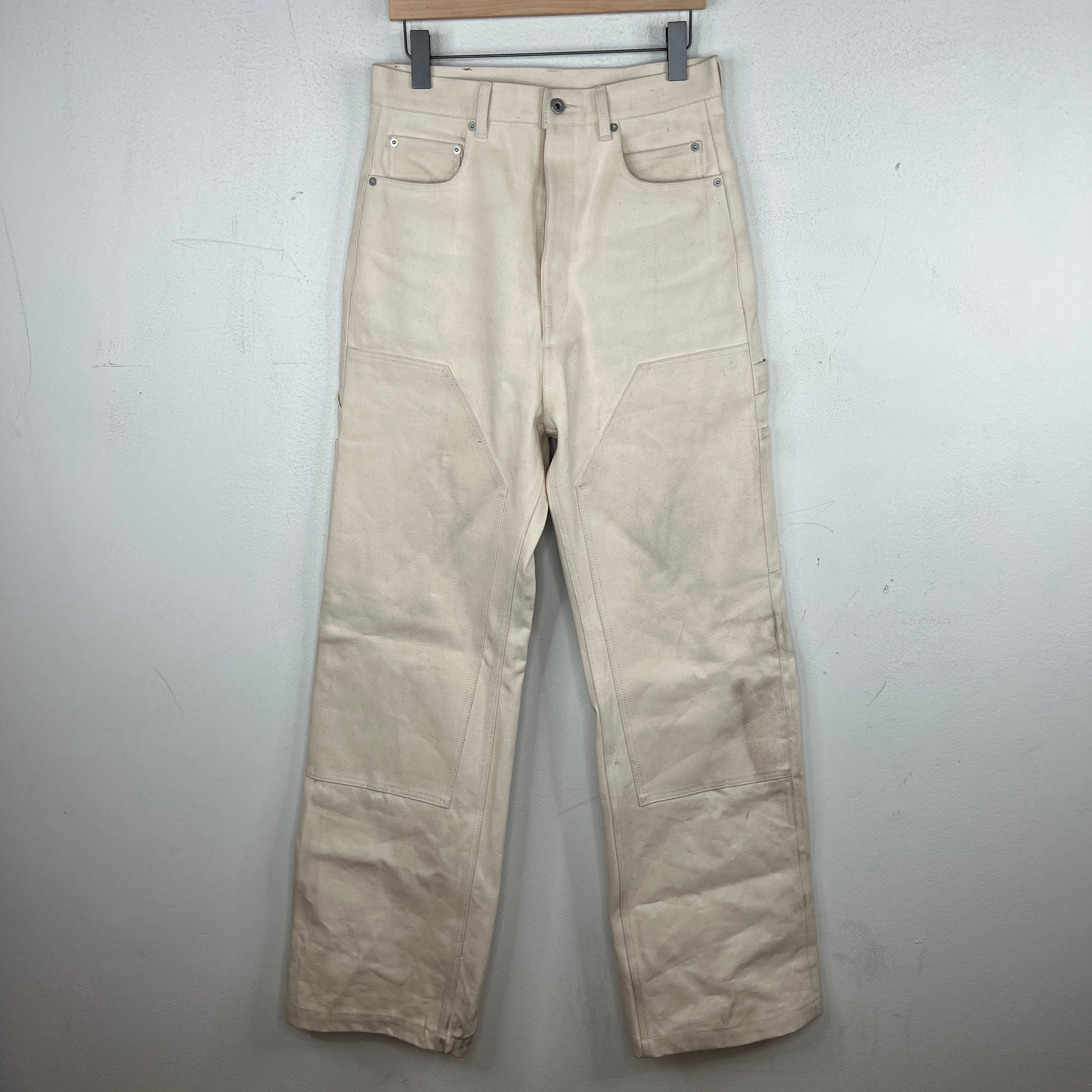 DRKSHDW Cream Selvedge Double Knee Geth Cut Jeans