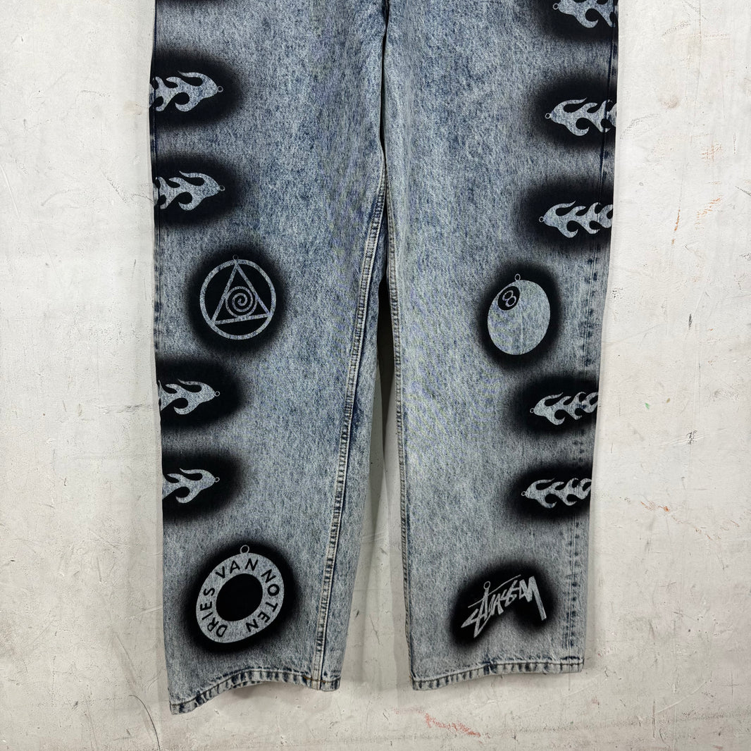 Stussy x Dries Van Noten Stencil Jeans