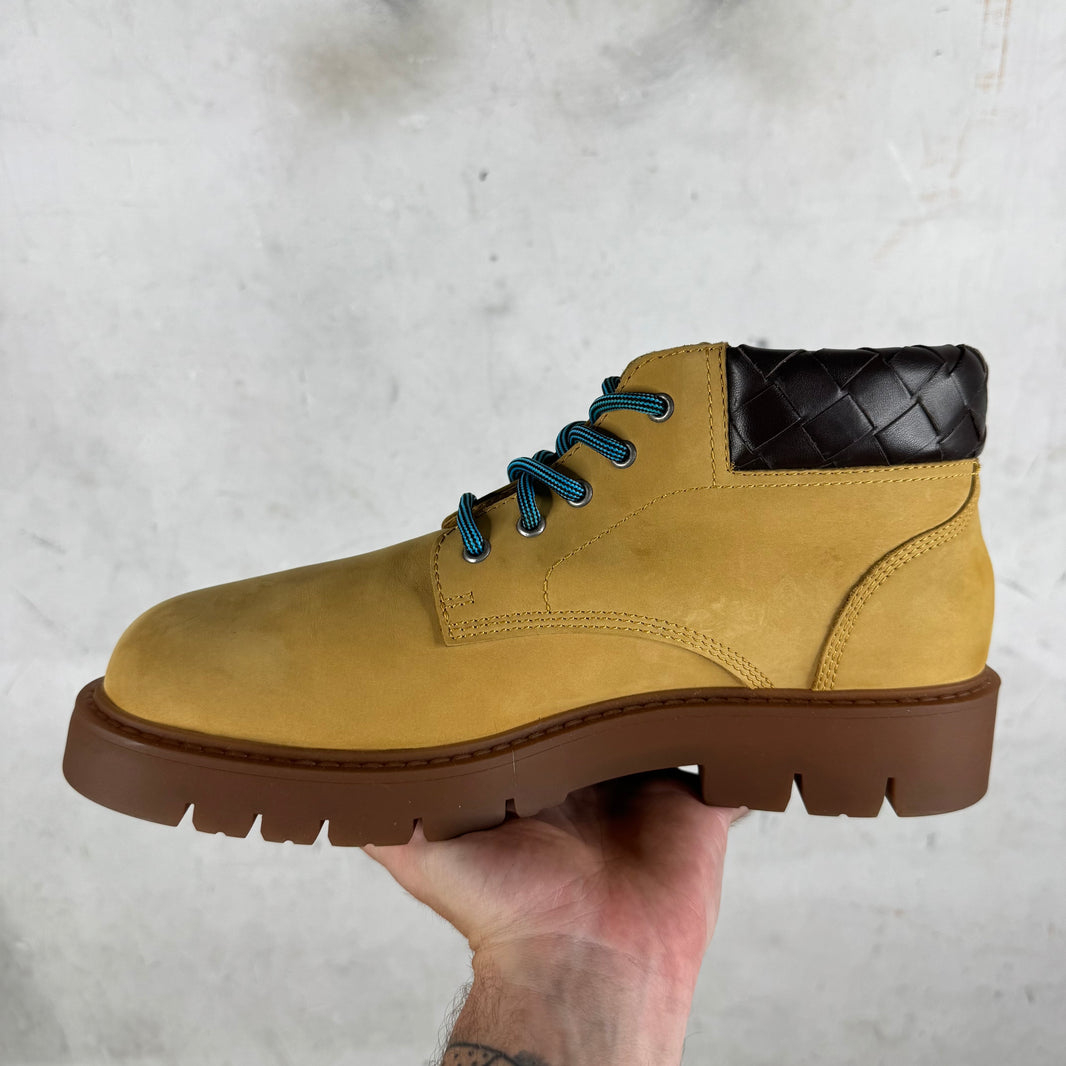 Bottega Veneta Tan Haddock Mid Boots