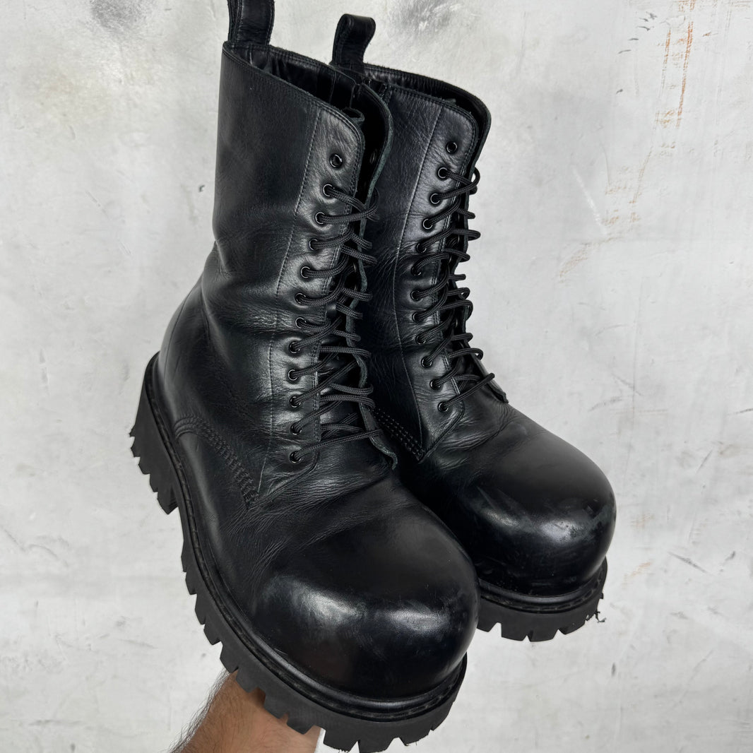 Balenciaga Leather Stomper Boots