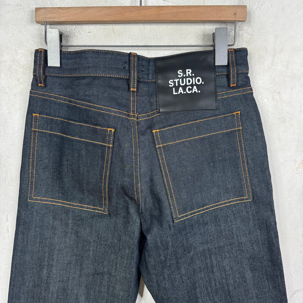 SR Studios Straight Legged Raw Denim Jeans