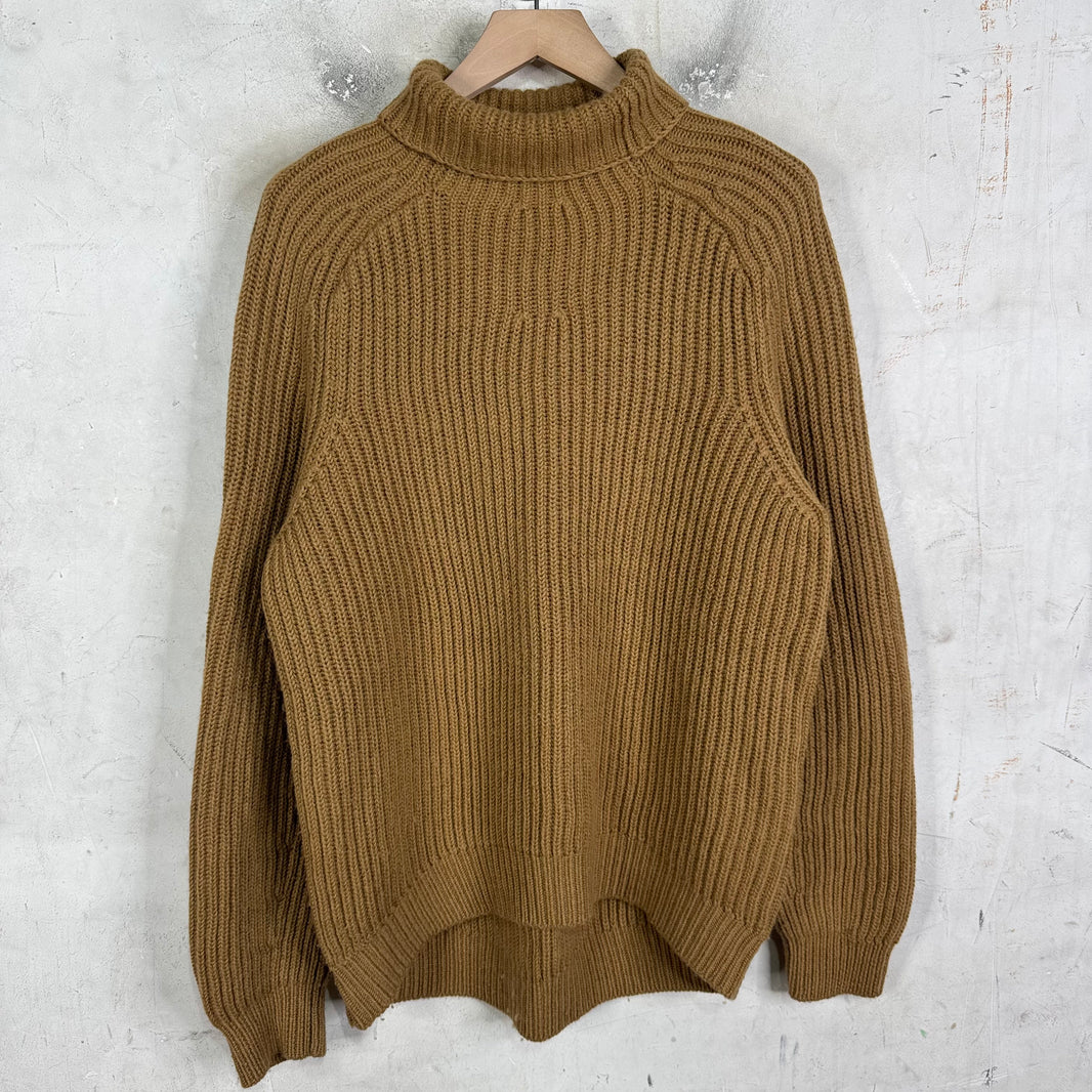 Acne Studios Khaki High Neck Wool Sweater