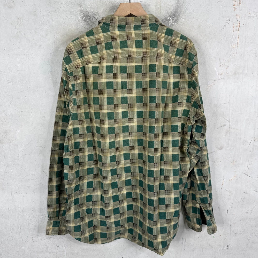 RRL Green/Brown Plaid Flannel Shirt