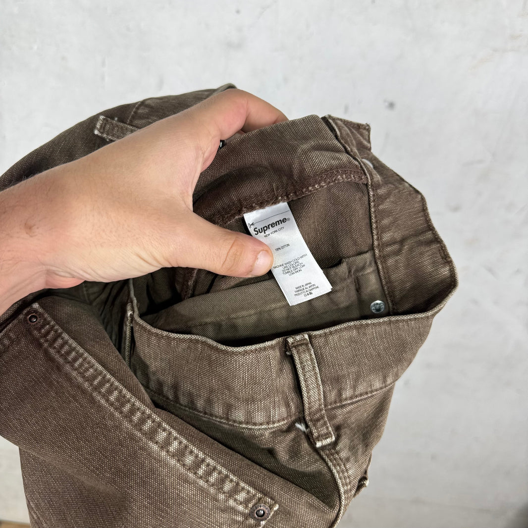 Supreme Brown Whiskered Double Knee Pants
