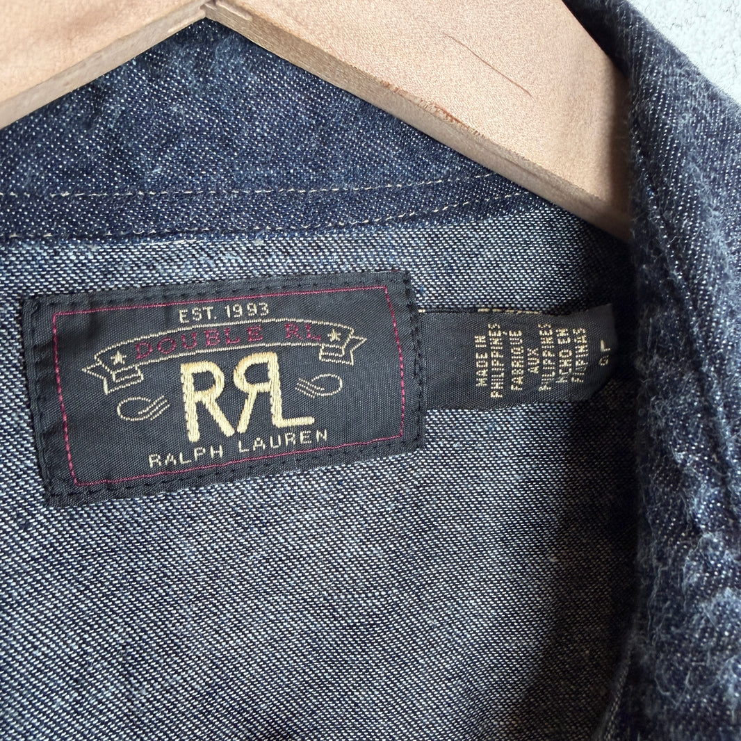 RRL Raw Denim Snap Button LS Shirt