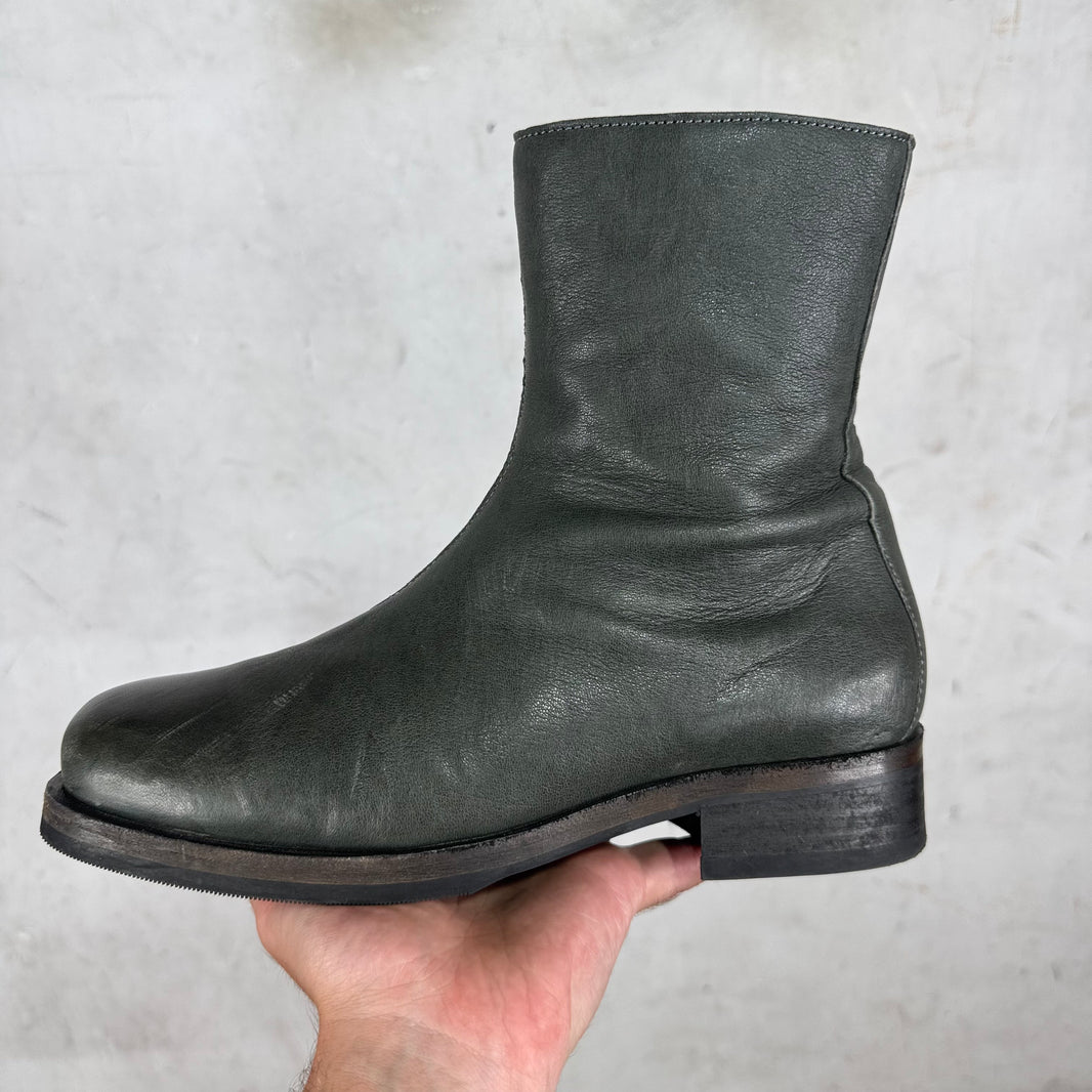 Our Legacy Grey Leather Camion Boots