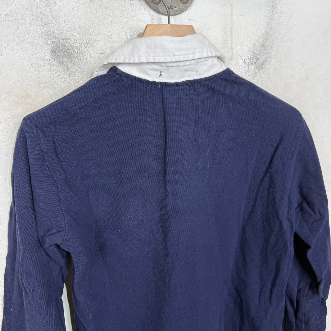 Ralph Lauren Navy White Big Horse L/S Polo