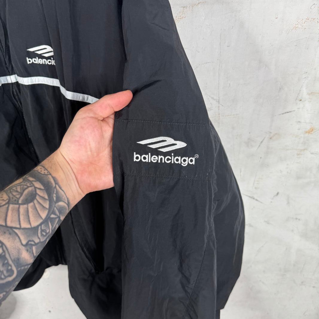 Balenciaga Cinched 3B Paneled Track Jacket