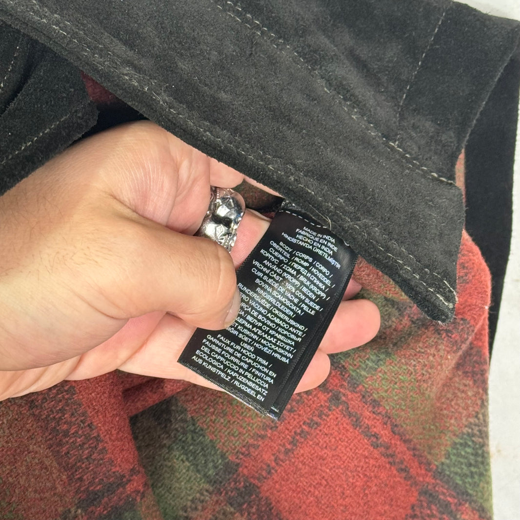 RRL Suede Faux Fur Parka Jacket