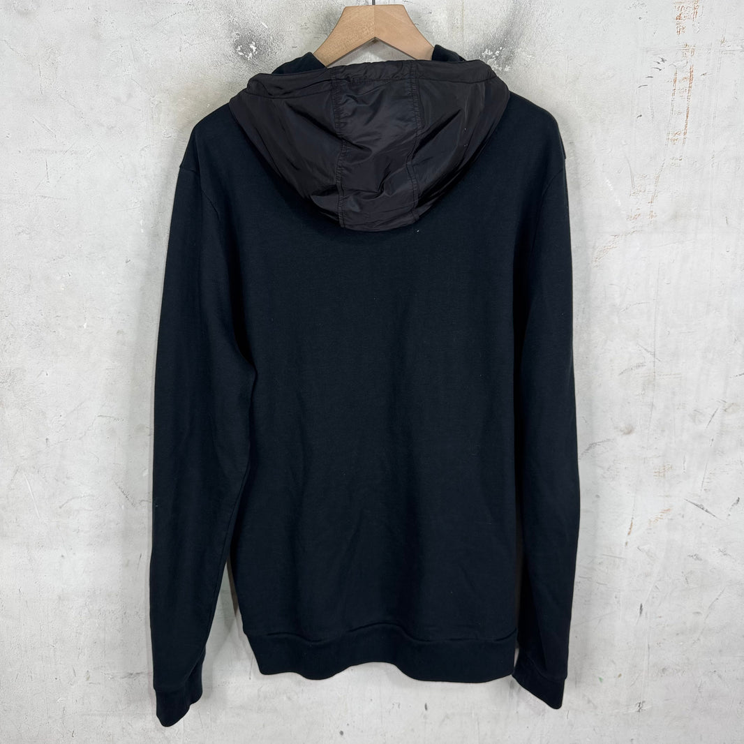 Prada Nylon Hooded Zip Hoodie