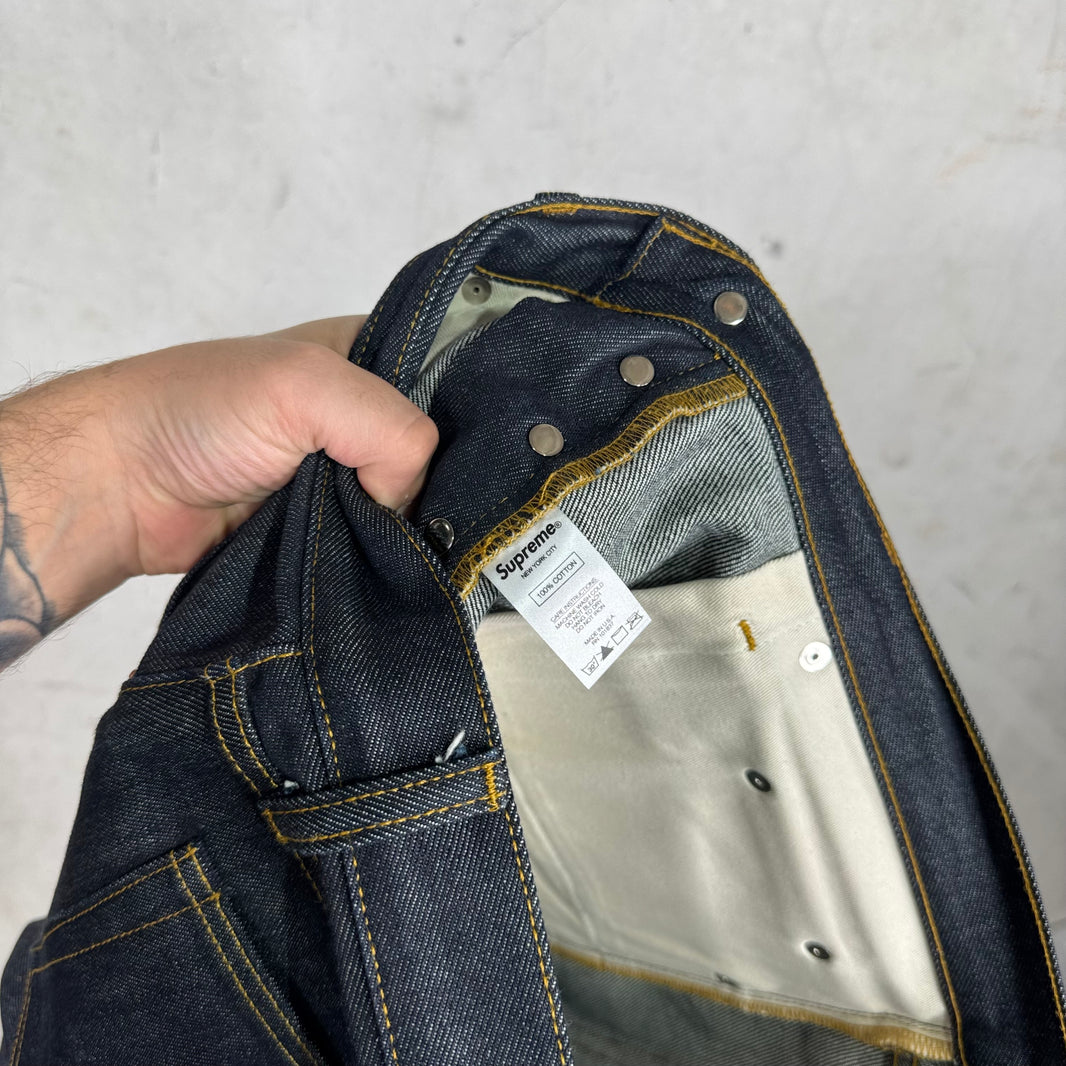 Supreme Darkwash Selevedge Straight Legged Jeans