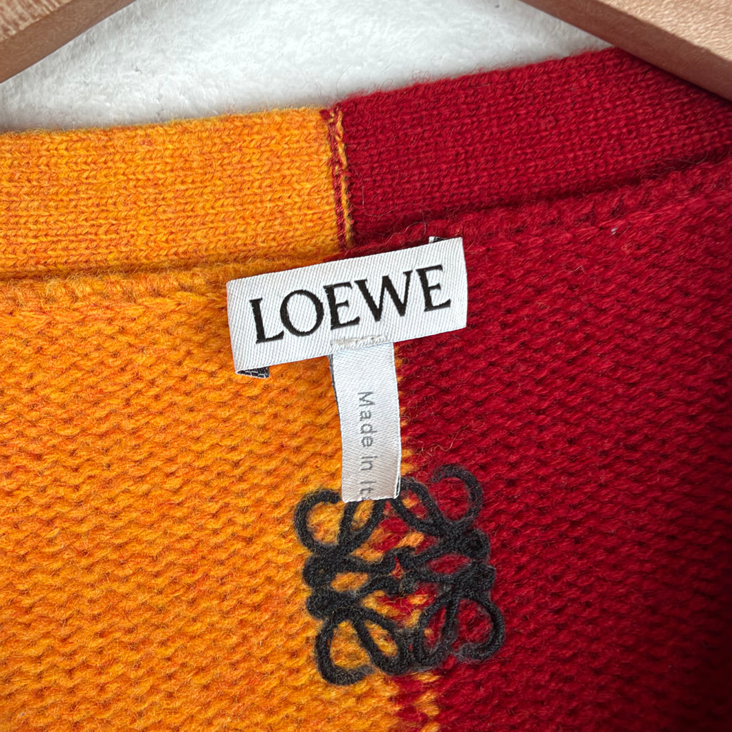 Loewe Split Orange/Red Cardigan