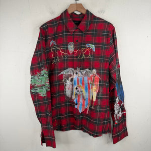 Amiri Wes Lang Red Flannel Shirt