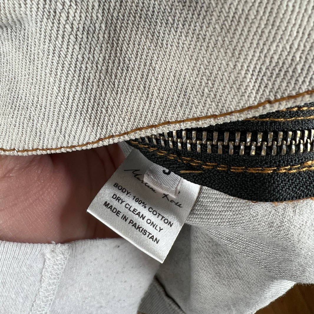 Martine Rose Zip Stone Wash Denim Jacket
