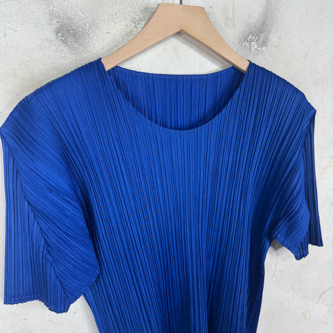 Issey Miyake Pleates Please Blue T-Shirt