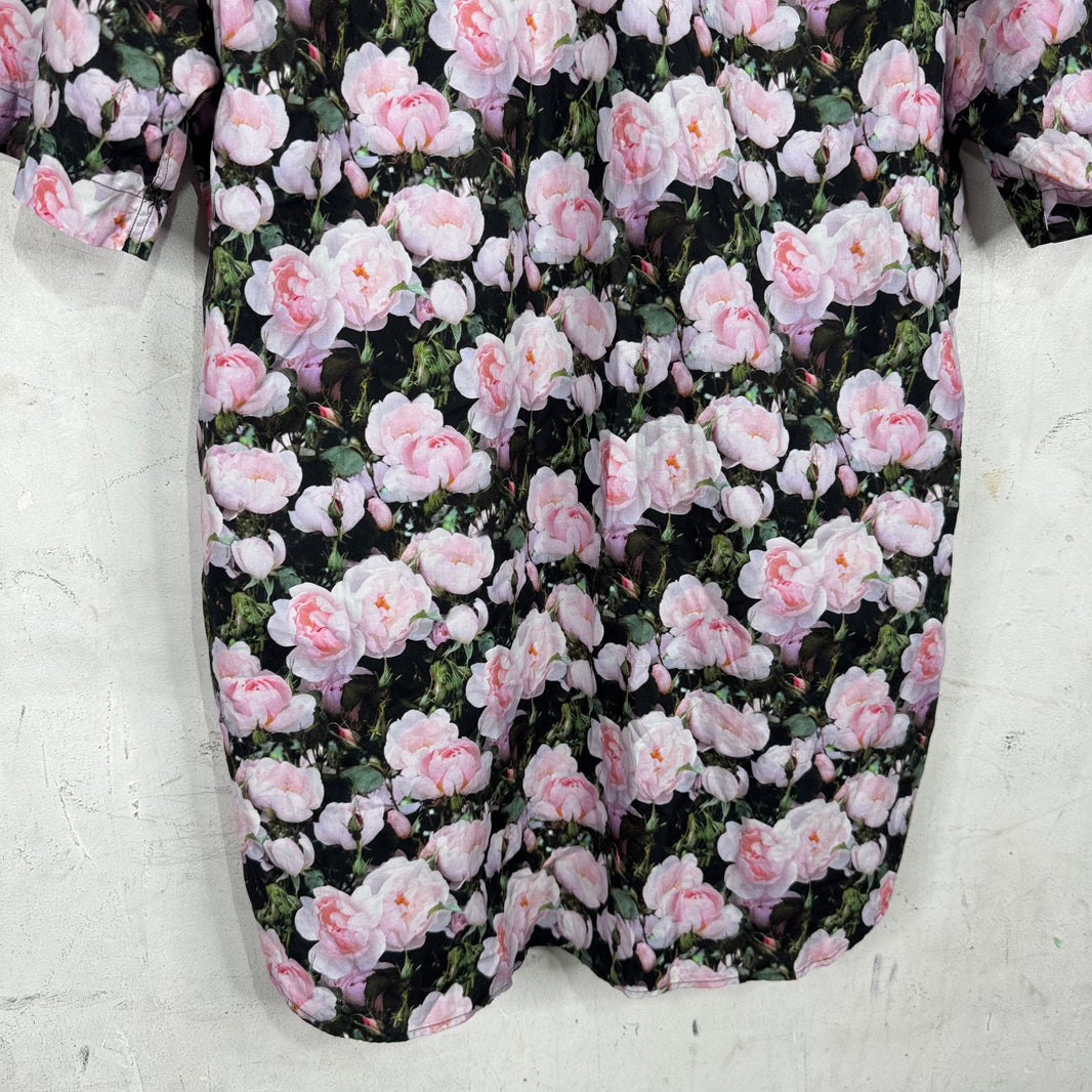 Givenchy Floral Print SS Military Patch Shirt