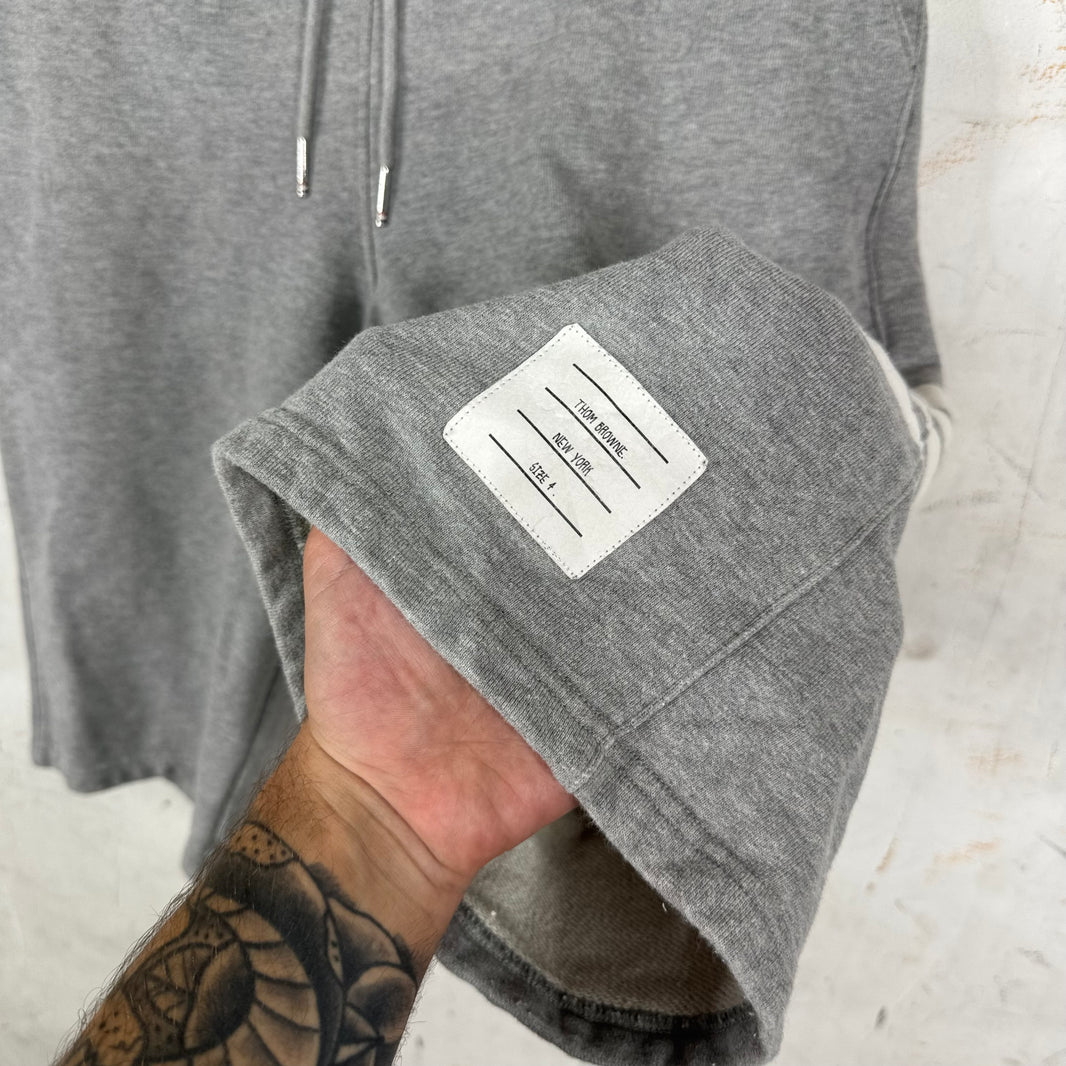 Thom Browne Grey Striped Sweatshorts