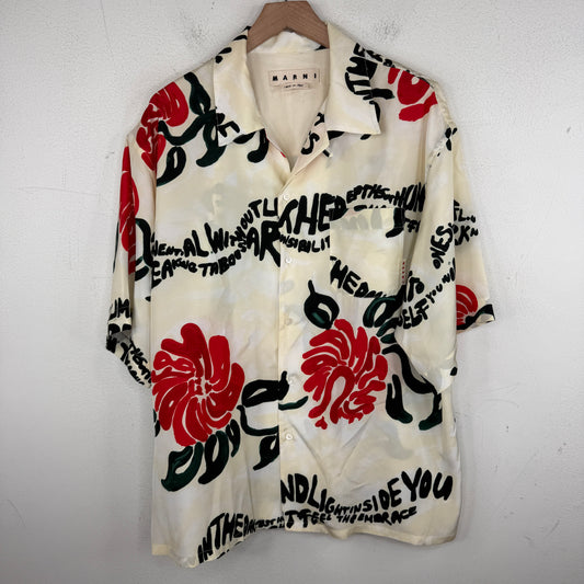 Marni Floral Silk Button Up Shirt