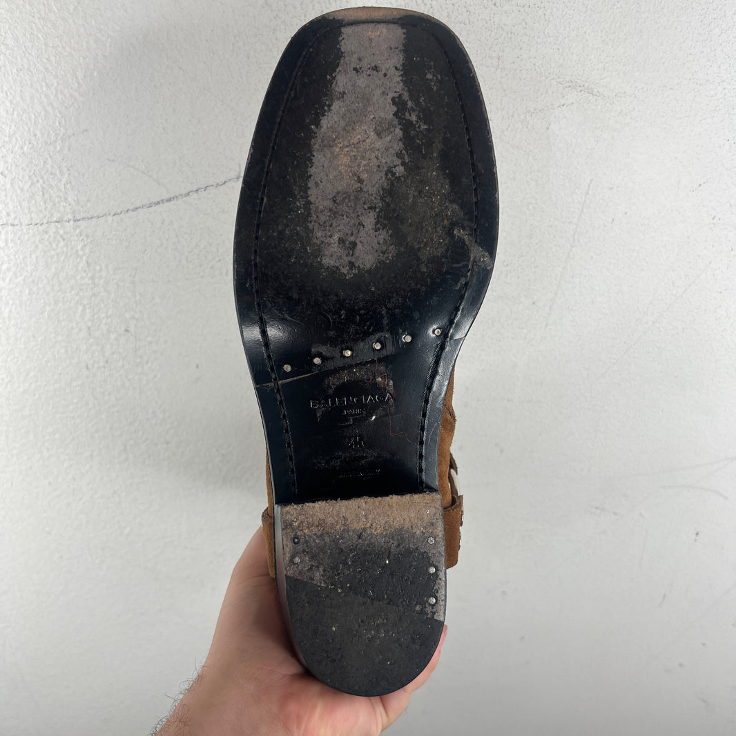 Balenciaga Suede Harness Boots