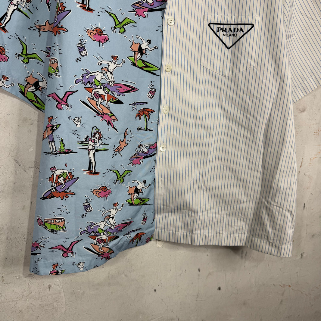 Prada Beach Stripe Double Match Shirt