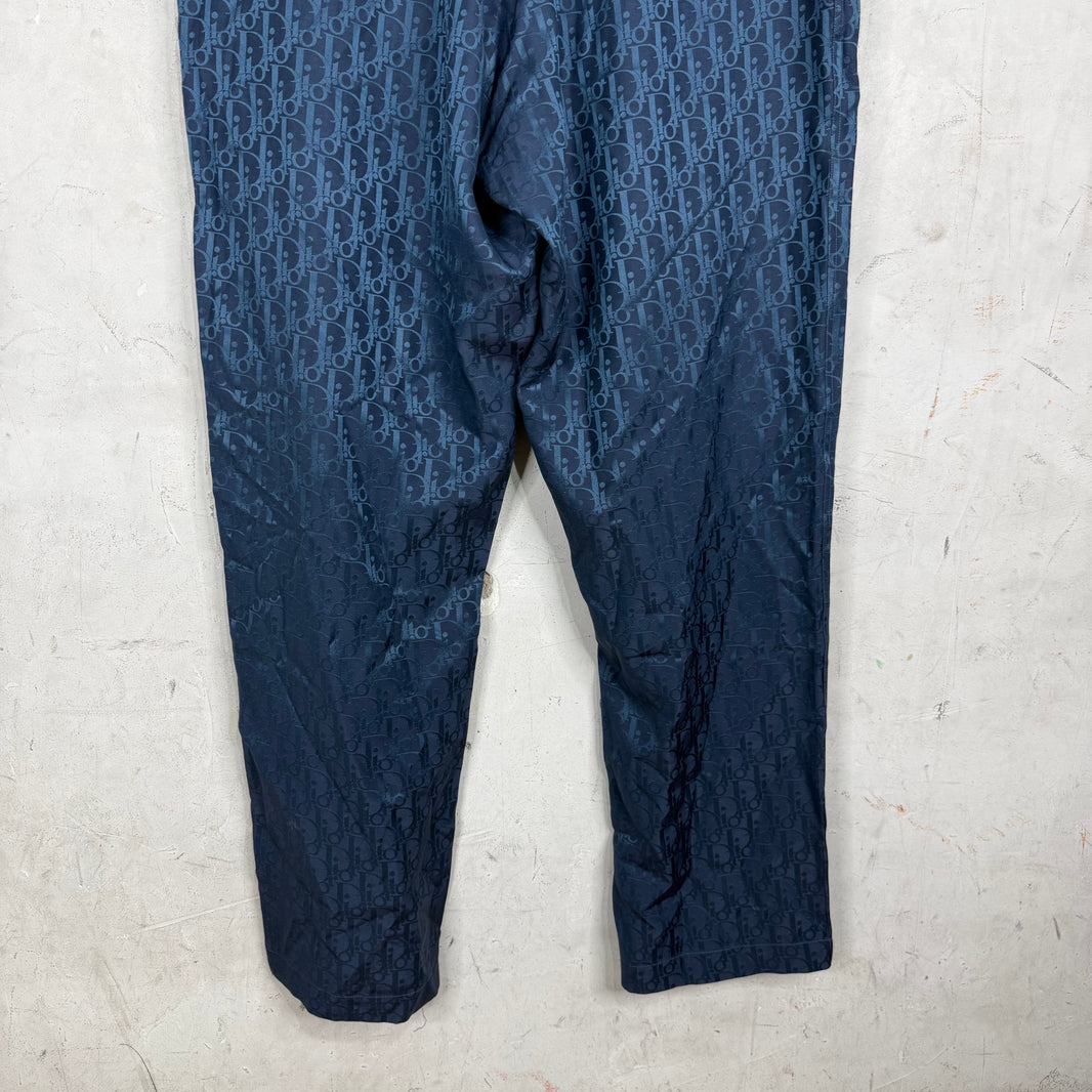 Dior Navy Silk Oblique Pants