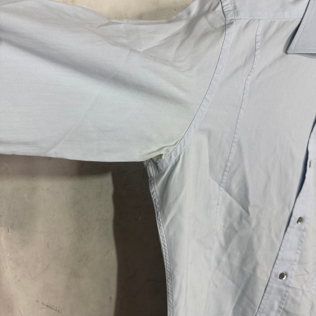 Gucci Tom Ford Curved Pannel Blue LS Shirt