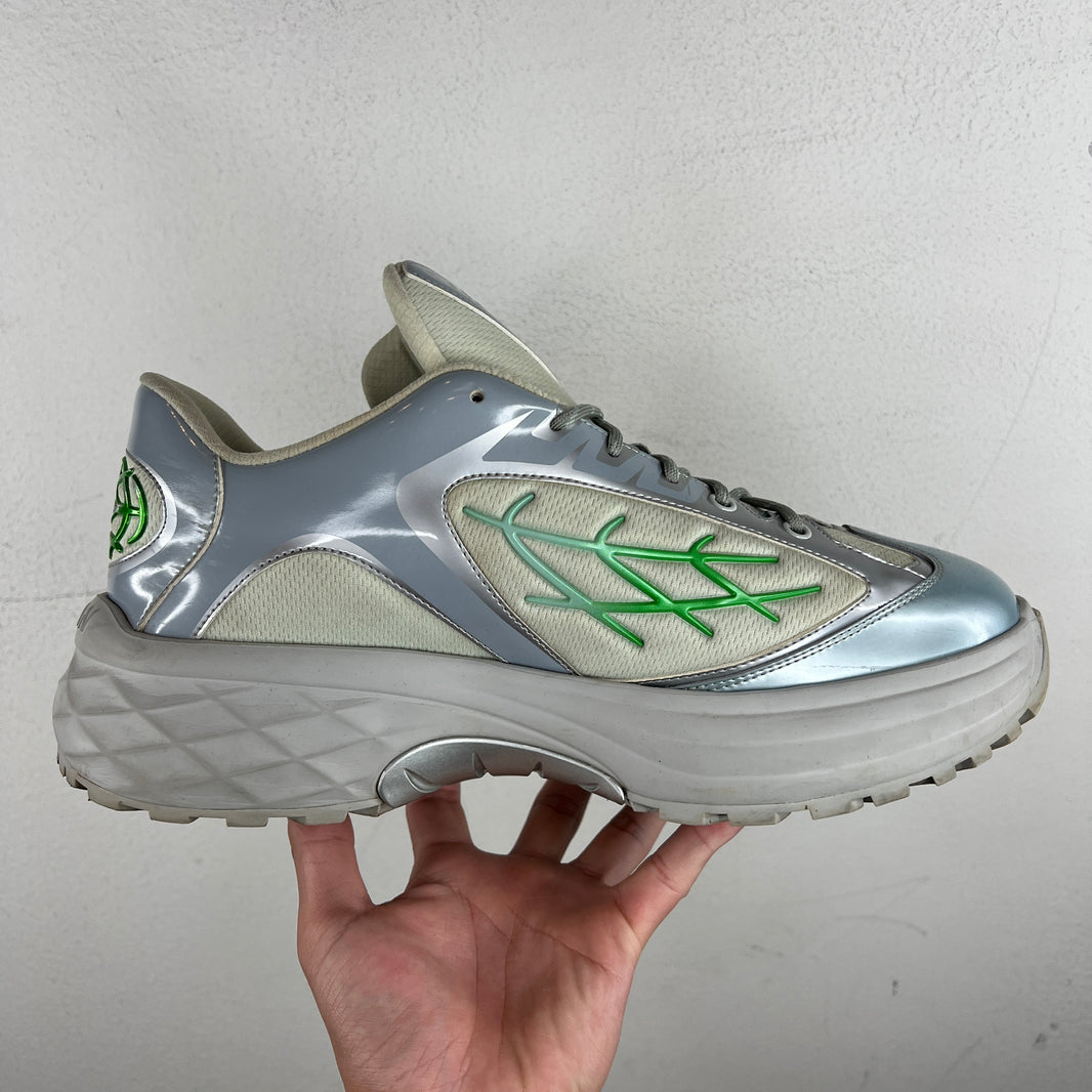 Louis Vuitton Silver Discovery Lace Up Sneakers