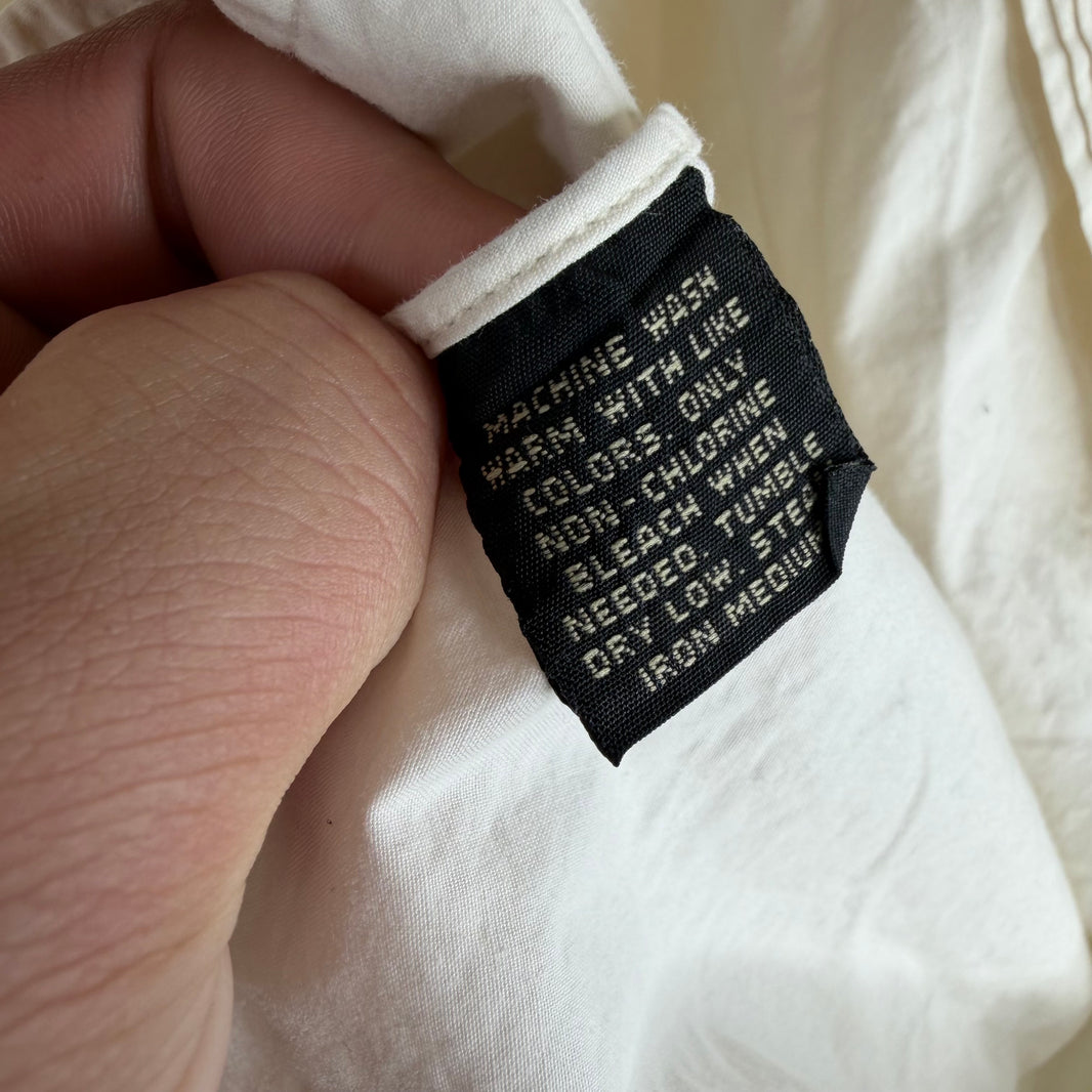 RRL White Accordion L/S Kimono Shirt