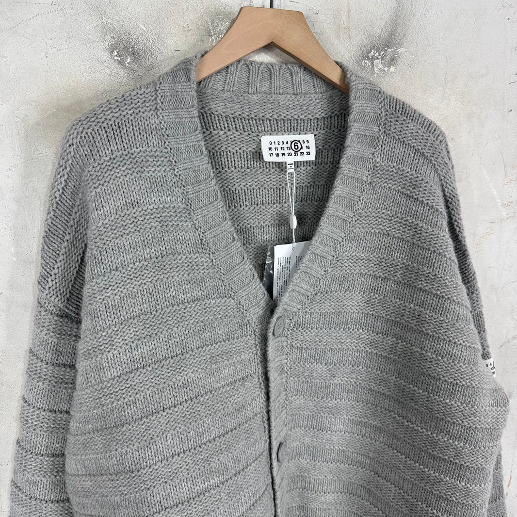 Margiela MM6 Grey Frayed Cardigan