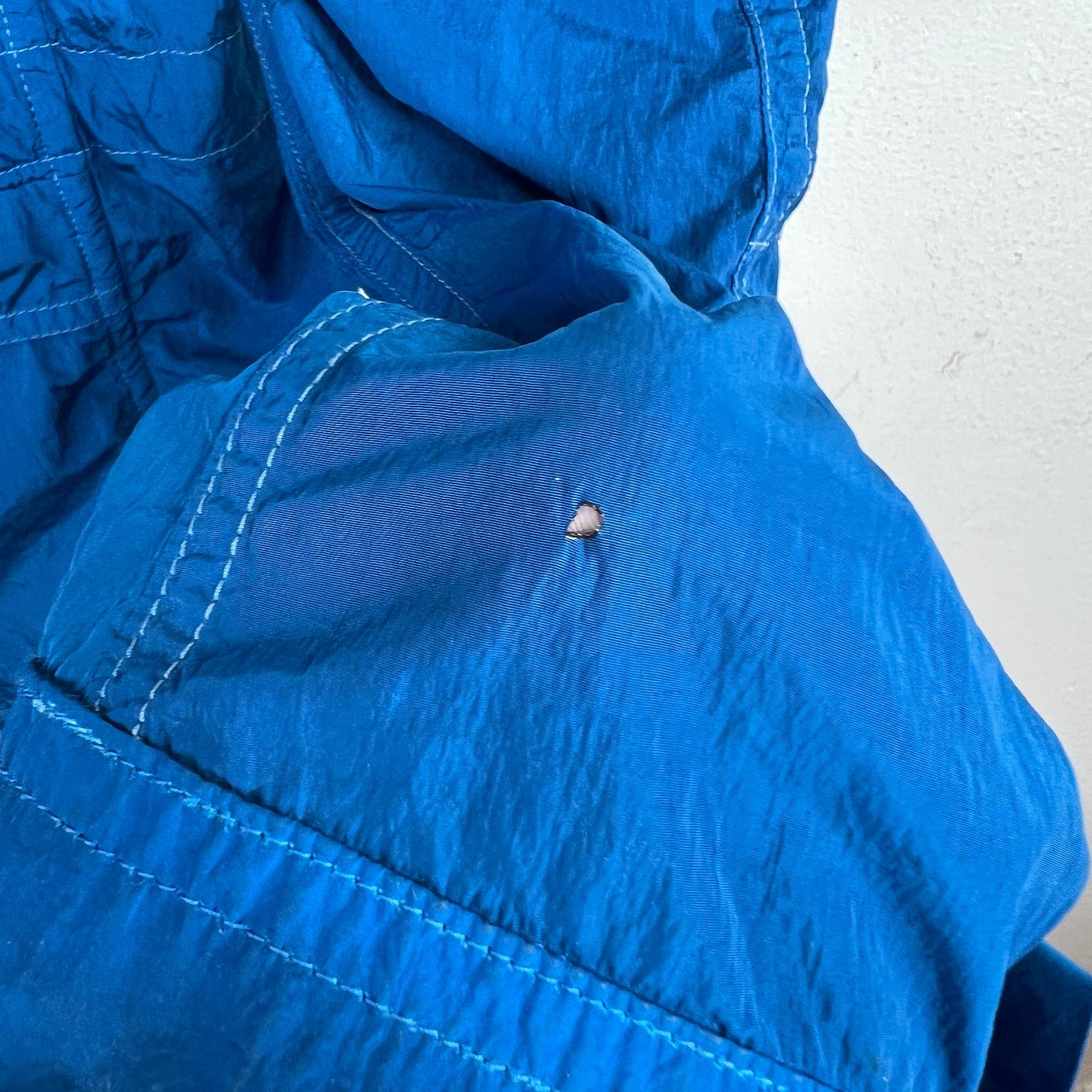 CP Company Blue Polyamide Goggle Jacket
