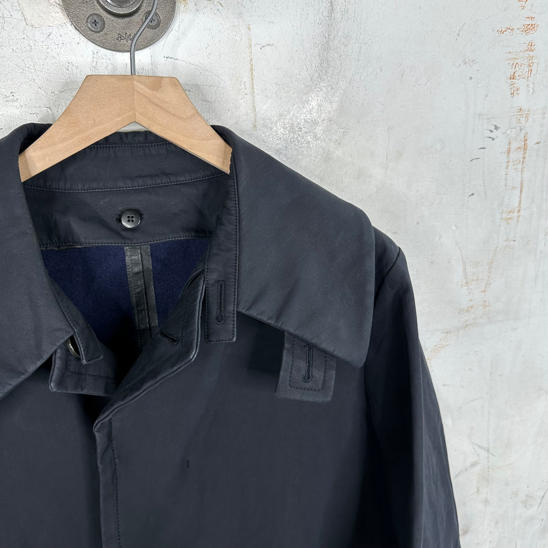 Jil Sander Navy Coated Trenchcoat