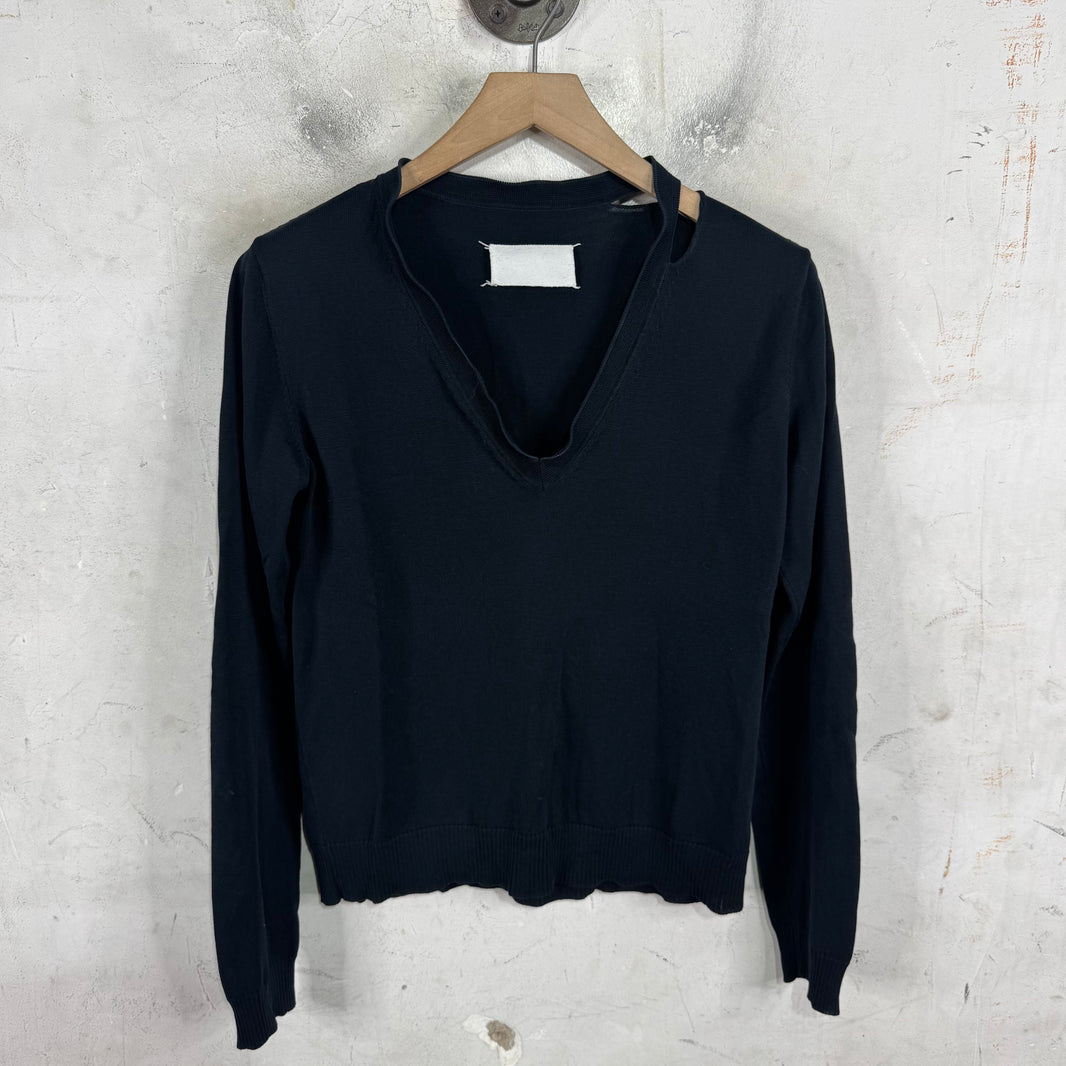 Margiela Slashed V-Neck Sweater
