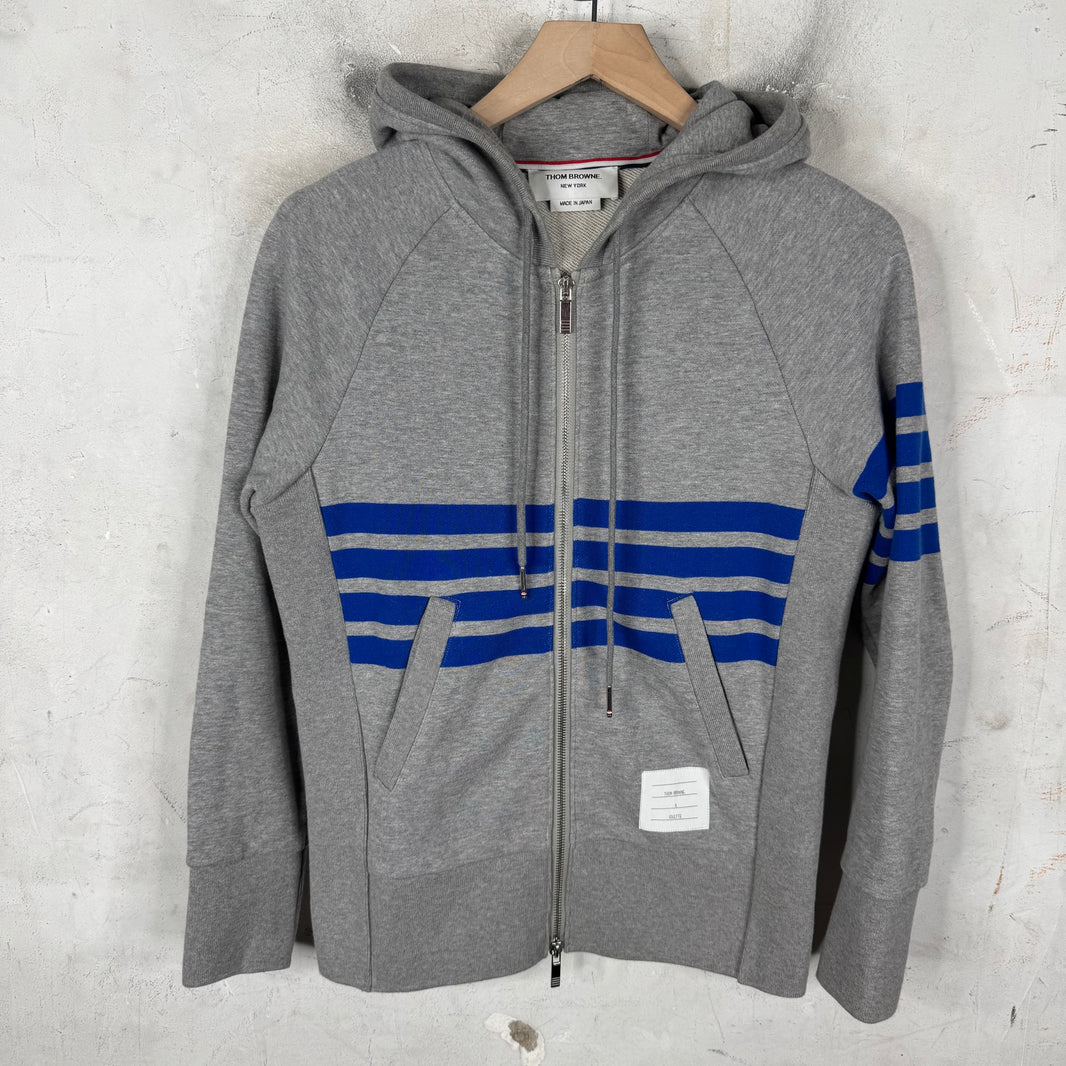 Thom Browne x Colette Striped Zip Hoodie