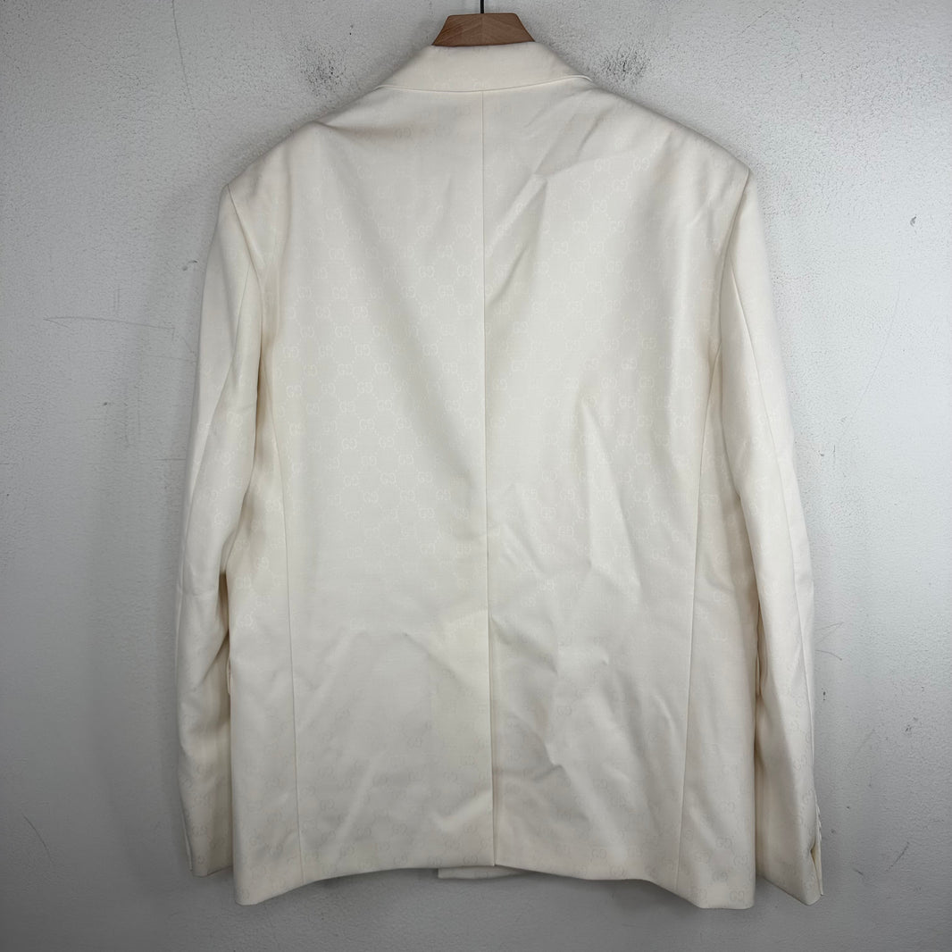 Gucci Tonal GG Monogram White Suit Set