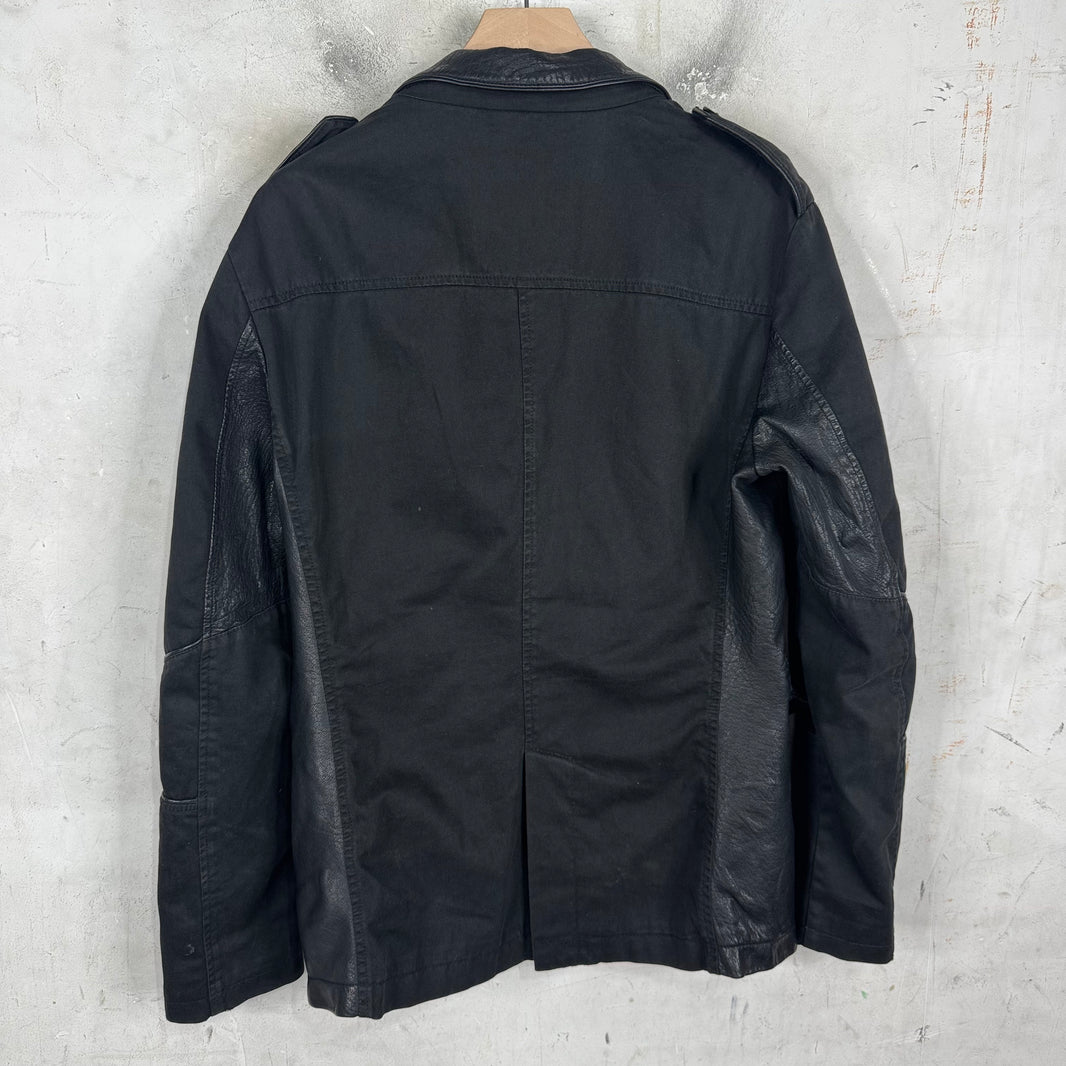 Dirk Bikkemberg Leather Elements Blazer Jacket