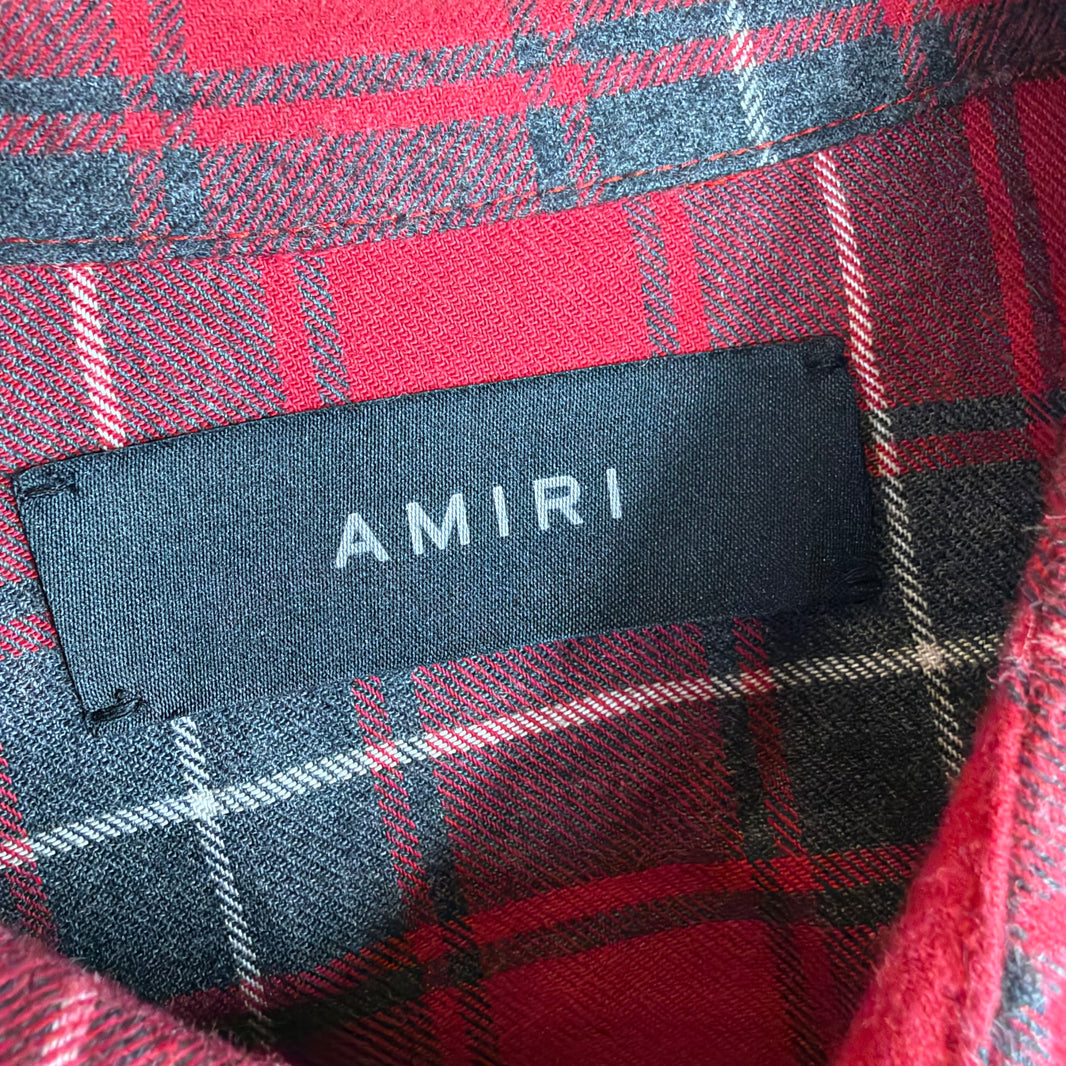 Amiri Wes Lang Red Flannel Shirt
