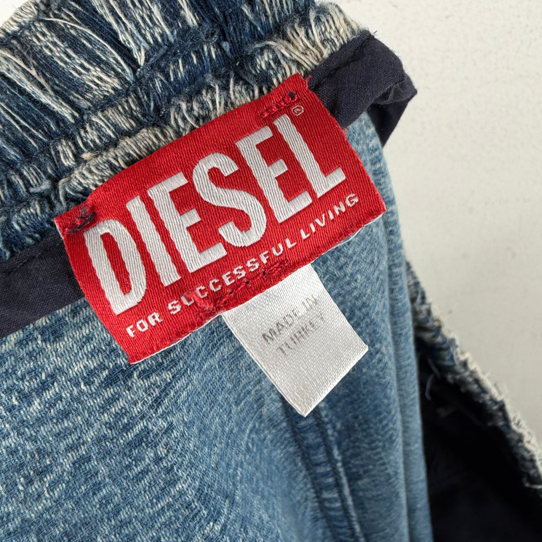 Diesel D-Marshall Frayed Denim Jeans