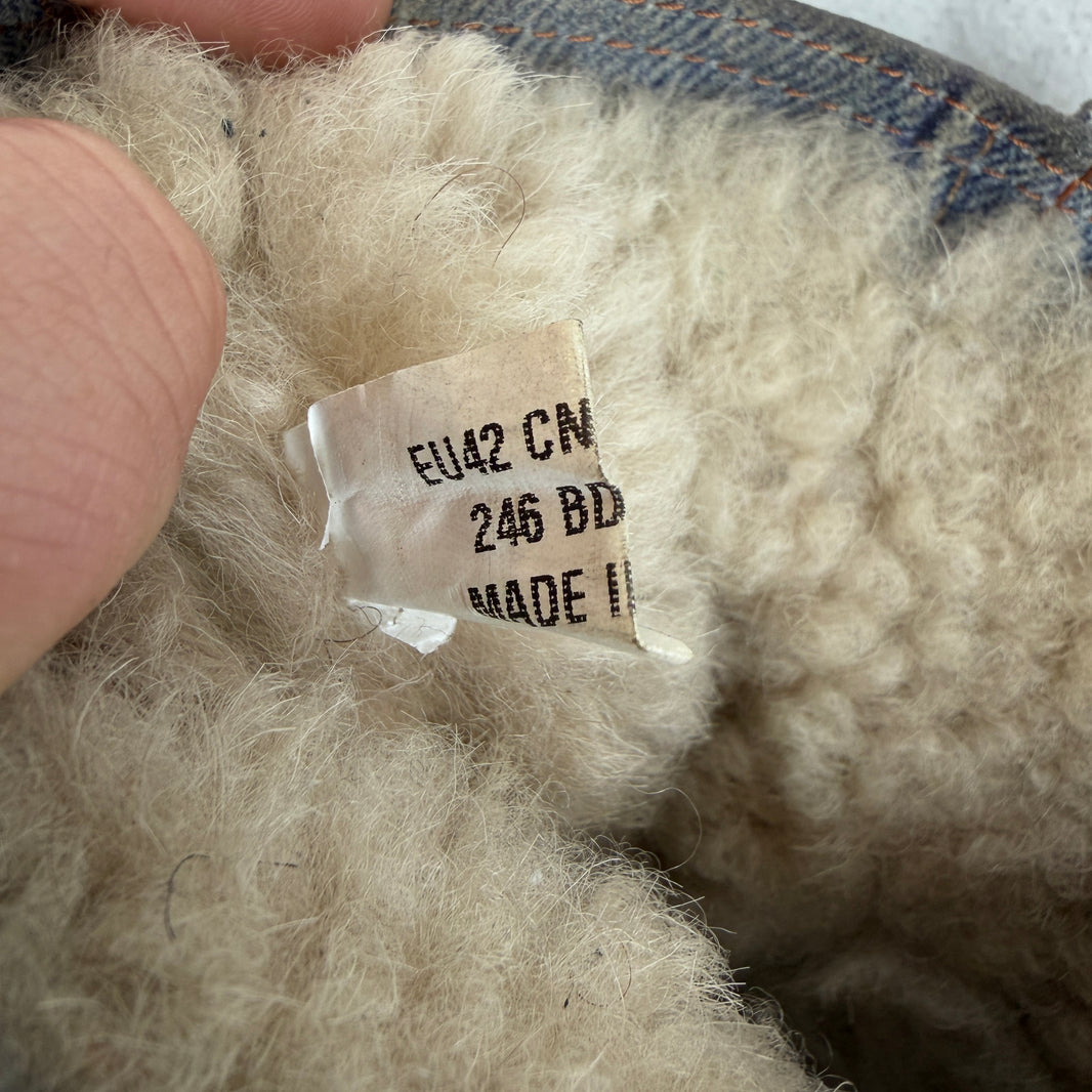 Acne Studios Batter Low Denim Print Boots