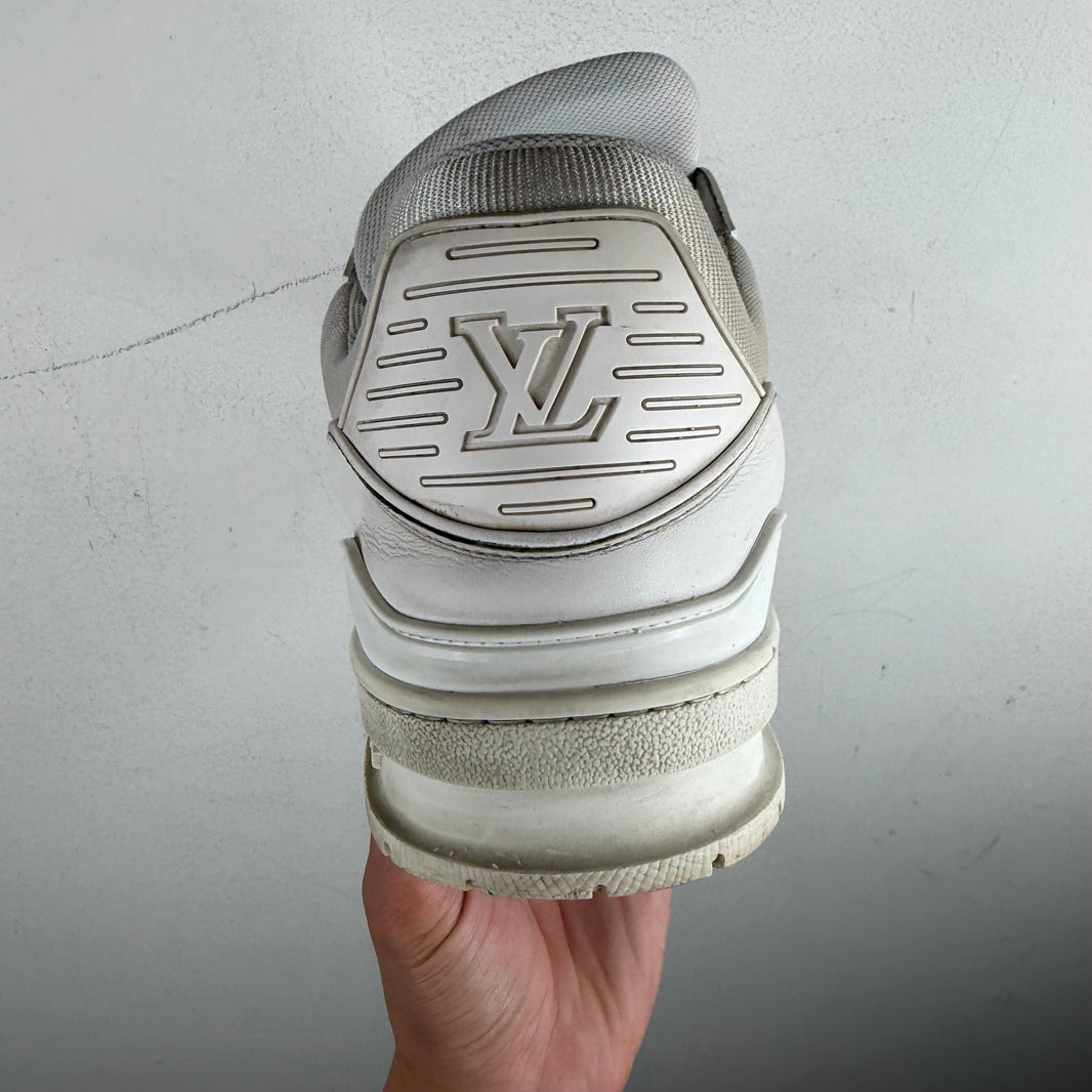 Louis Vuitton White/Gray Trainer Sneakers