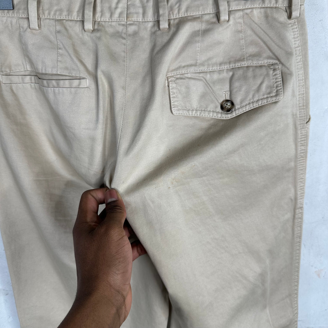 Prada Beige Twill Pull Trouser