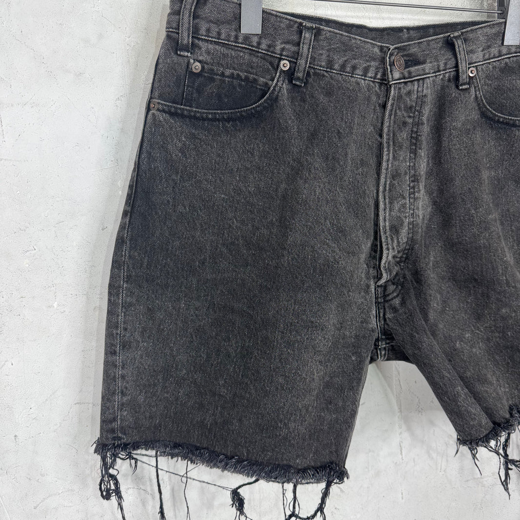 Celine Charcoal Wash Denim Shorts