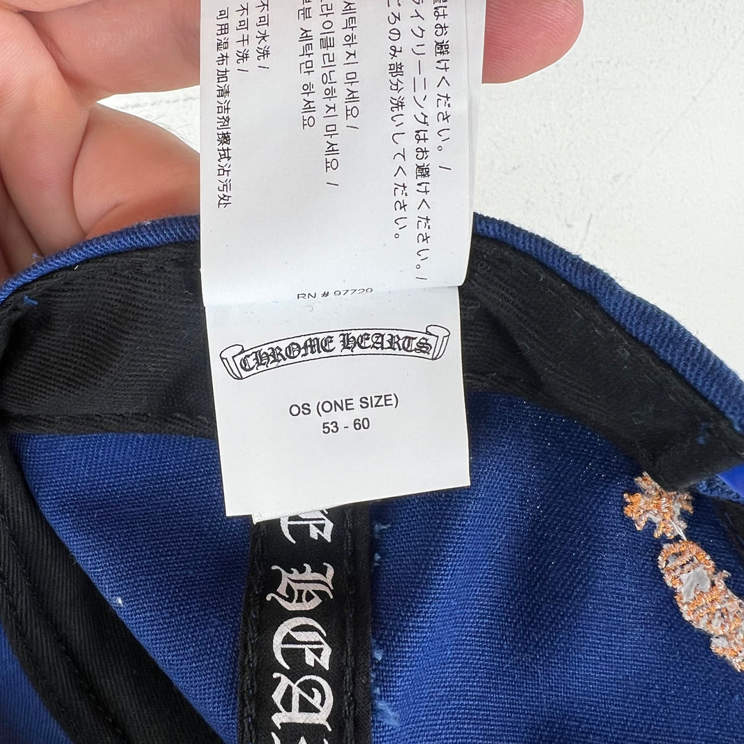 Chrome Hearts Blue/Orange CH Snapback Hat