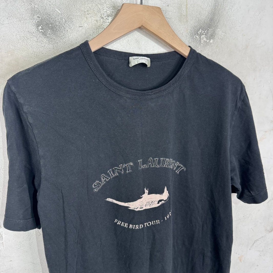 Saint Laurent Free Bird Graphic T-Shirt