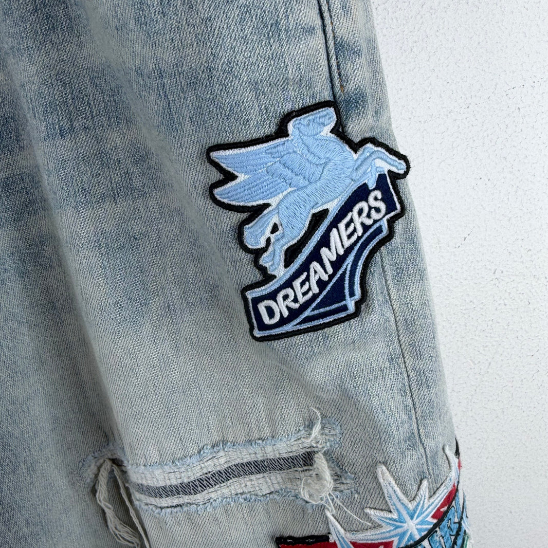 Amiri Patches Skinny Jeans