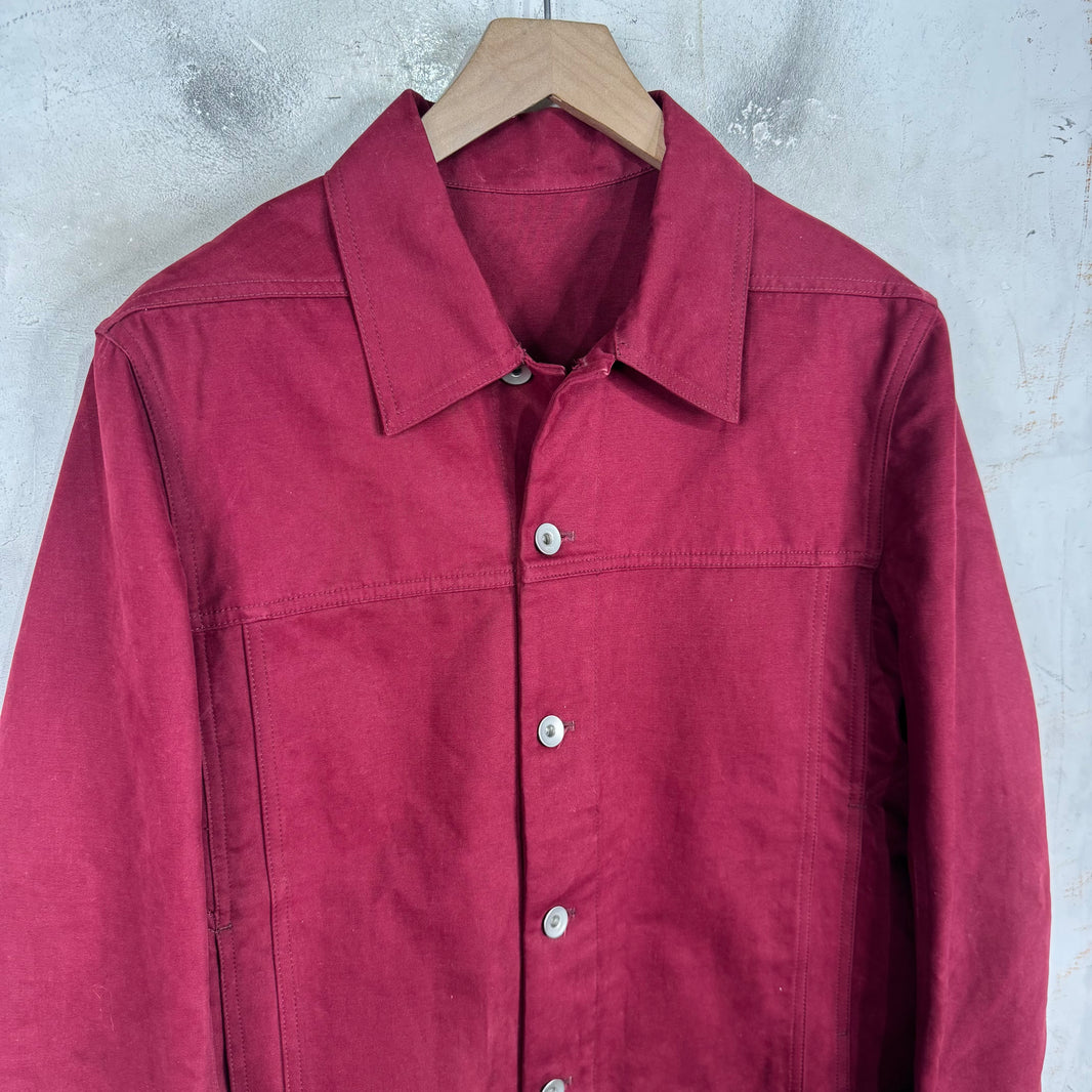 DRKSHDW Maroon Moleskin Worker Jacket