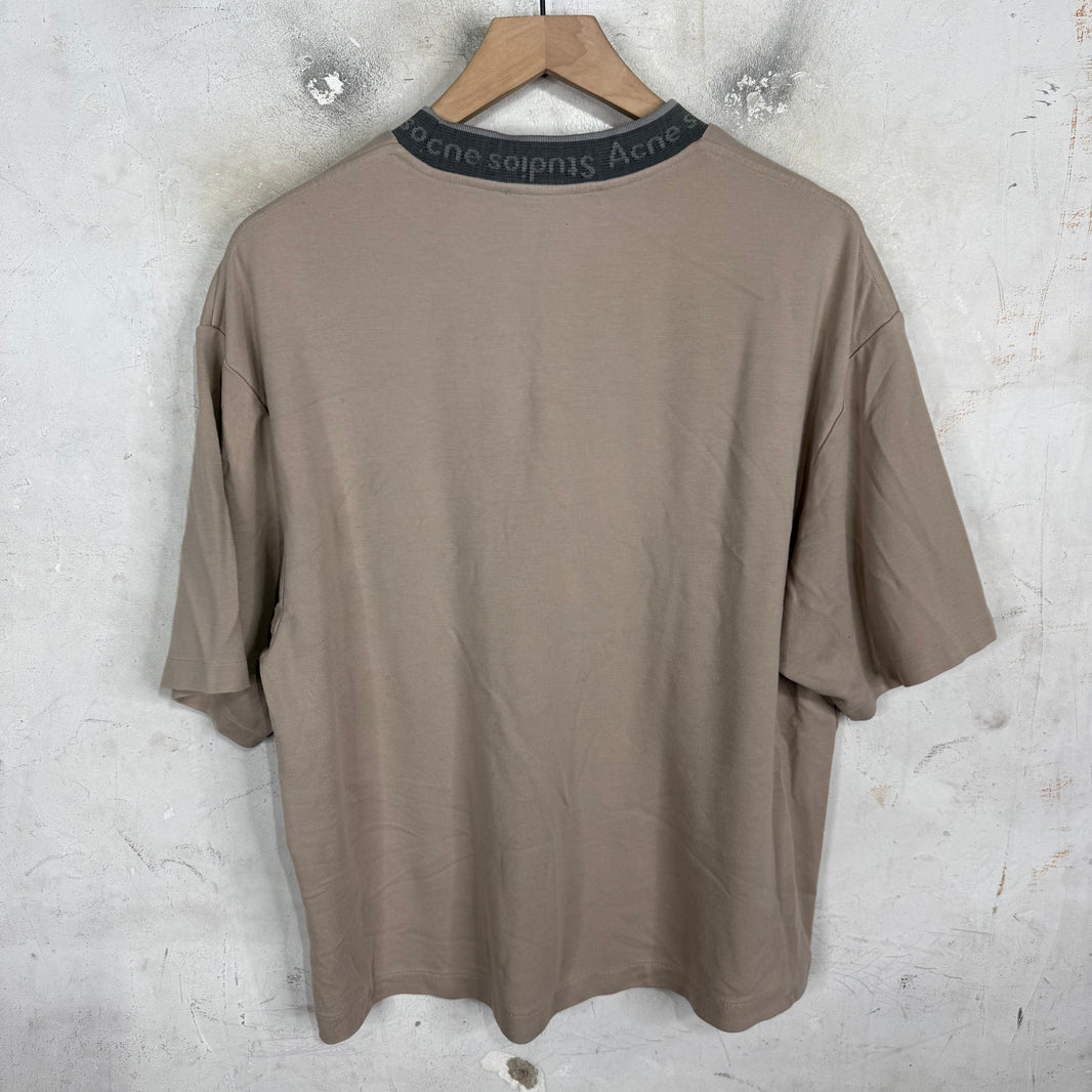 Acne Studios Beige Neck Logo Shirt