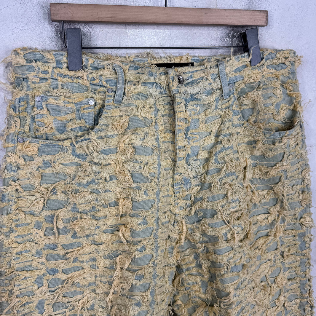 Who Decides War Boro Denim Shorts