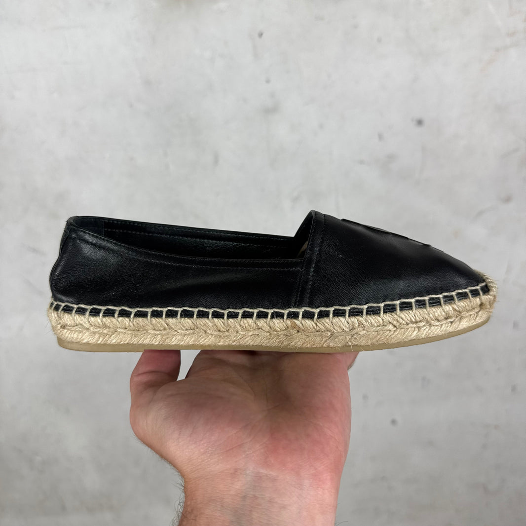 Saint Laurent Leather Logo Espadrilles
