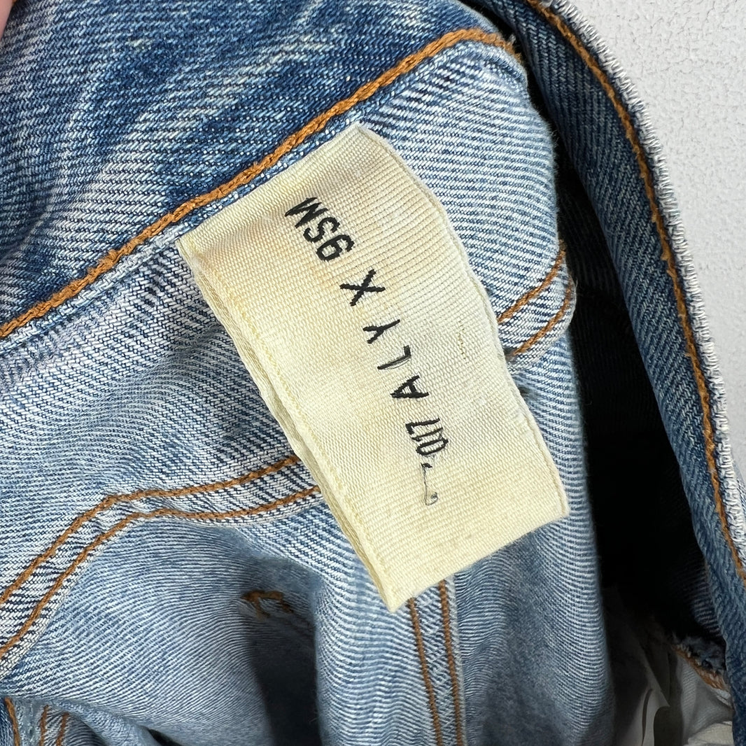 Alyx Barbed Wire Print Distressed Denim Jeans