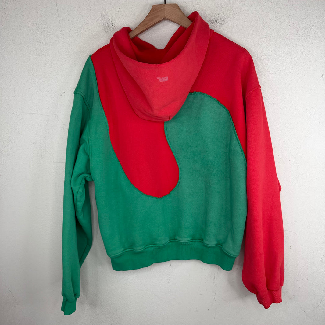 ERL Red/Green Swirl Hoodie